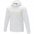 Sayan men's half zip anorak hooded sweater, White