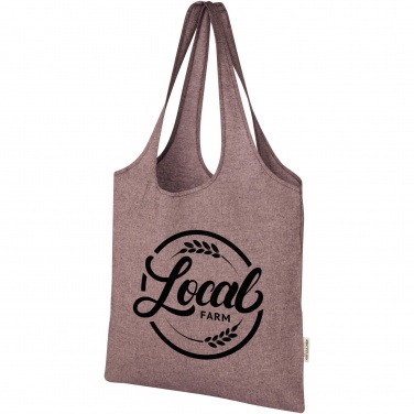 Logo trade promotional merchandise photo of: Pheebs 150 g/m² recycled cotton trendy tote bag 7L