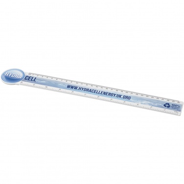 Logotrade promotional gift picture of: Tait 30cm circle-shaped recycled plastic ruler