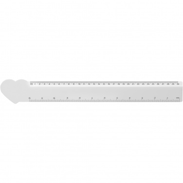 Logo trade promotional item photo of: Tait 30cm heart-shaped recycled plastic ruler