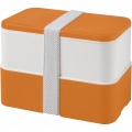 MIYO double layer lunch box, Orange / White / White