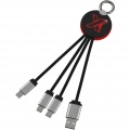 SCX.design C16 ring light-up cable, Red / Solid black