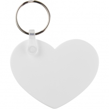 Logo trade promotional items image of: Tait heart-shaped recycled keychain