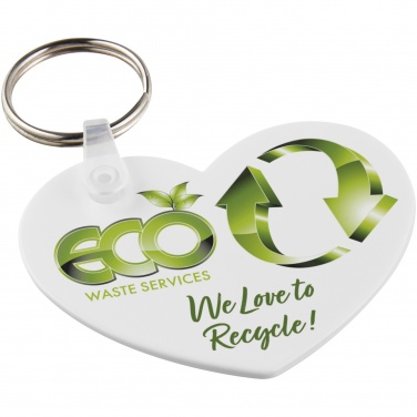 Logotrade promotional giveaway image of: Tait heart-shaped recycled keychain