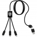 SCX.design C28 5-in-1 extended charging cable, Solid black / White