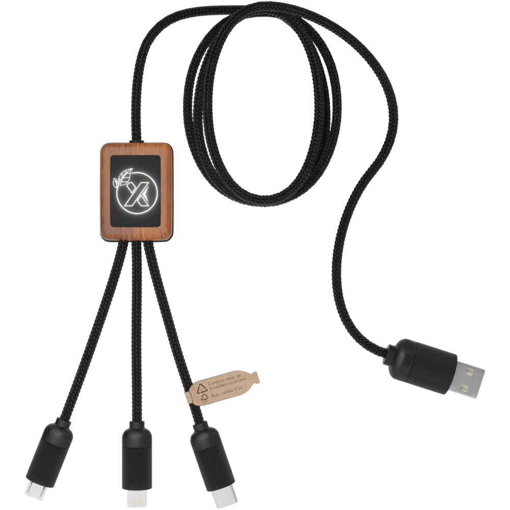 Logotrade promotional item image of: SCX.design C29 3-in-1 bamboo cable