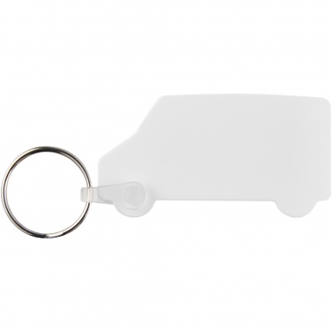 Logo trade promotional giveaways image of: Tait van-shaped recycled keychain