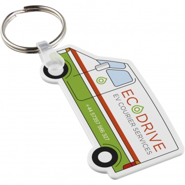 Logotrade advertising product picture of: Tait van-shaped recycled keychain