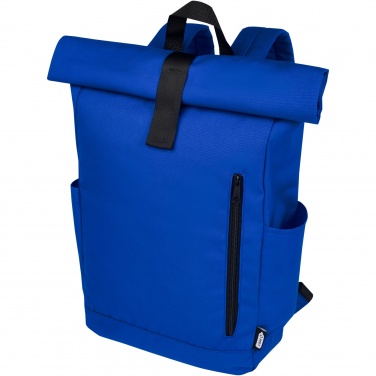 Logo trade promotional merchandise image of: Byron 15.6" GRS RPET roll-top backpack 18L