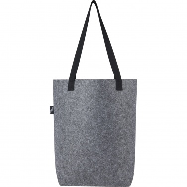 Logo trade advertising products image of: Felta GRS recycled felt tote bag with wide bottom 12L