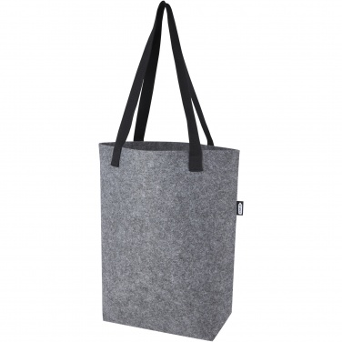 Logo trade promotional gifts image of: Felta GRS recycled felt tote bag with wide bottom 12L