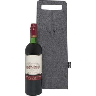 Logo trade corporate gift photo of: Felta 75 cl GRS recycled felt wine bag