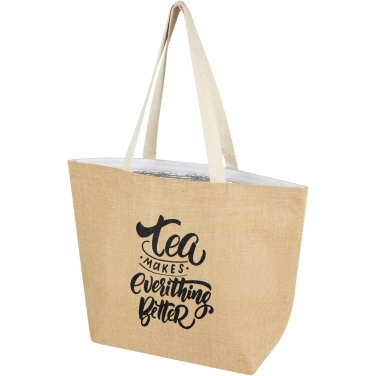 Logo trade promotional gifts image of: Juta 300 g/m² jute cooler tote bag 12L