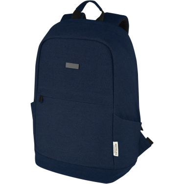 Logo trade promotional gifts picture of: Joey 15.6" GRS recycled canvas anti-theft laptop backpack 18L