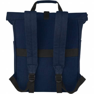 Logo trade advertising products picture of: Joey 15” GRS recycled canvas rolltop laptop backpack 15L