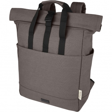 Logo trade promotional products image of: Joey 15” GRS recycled canvas rolltop laptop backpack 15L