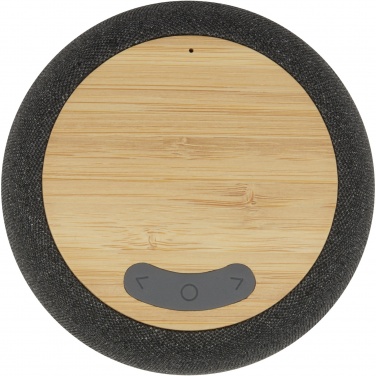 Logo trade promotional gifts picture of: Ecofiber bamboo/RPET Bluetooth® speaker and wireless charging pad