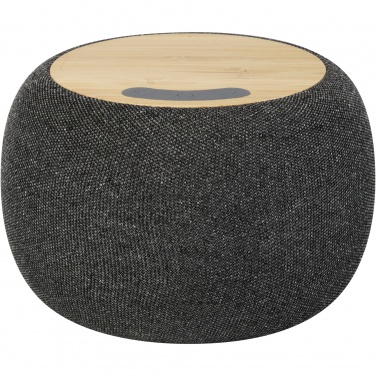 Logo trade promotional gifts picture of: Ecofiber bamboo/RPET Bluetooth® speaker and wireless charging pad