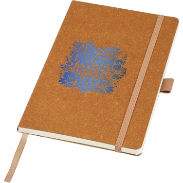 Logo trade promotional merchandise image of: Kilau recycled leather notebook 