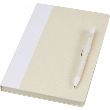 Logotrade promotional merchandise photo of: Dairy Dream A5 size reference recycled milk cartons notebook and ballpoint pen set