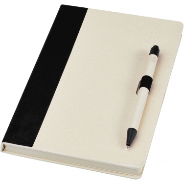 Logo trade promotional merchandise photo of: Dairy Dream A5 size reference recycled milk cartons notebook and ballpoint pen set