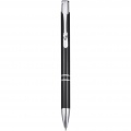 Moneta recycled aluminium ballpoint pen, Solid black