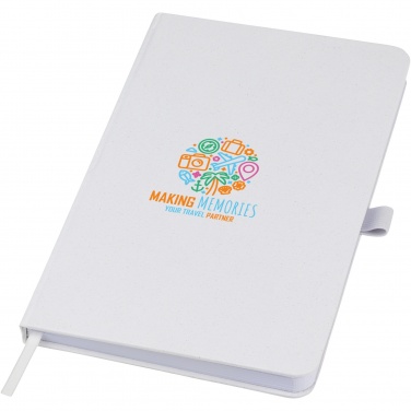 Logo trade promotional products image of: Fabianna crush paper hard cover notebook