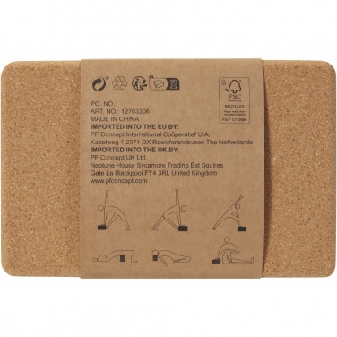 Logotrade business gift image of: Trikona cork yoga brick