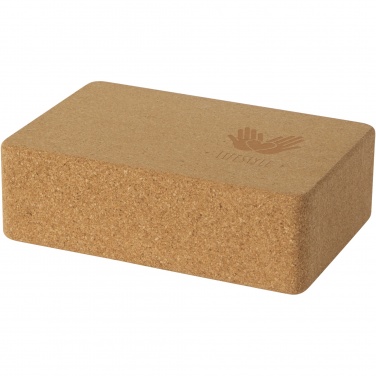 Logo trade promotional merchandise photo of: Trikona cork yoga brick