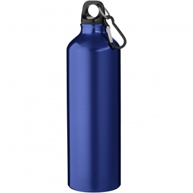 Logo trade promotional merchandise picture of: Oregon 770 ml RCS certified recycled aluminium water bottle with carabiner