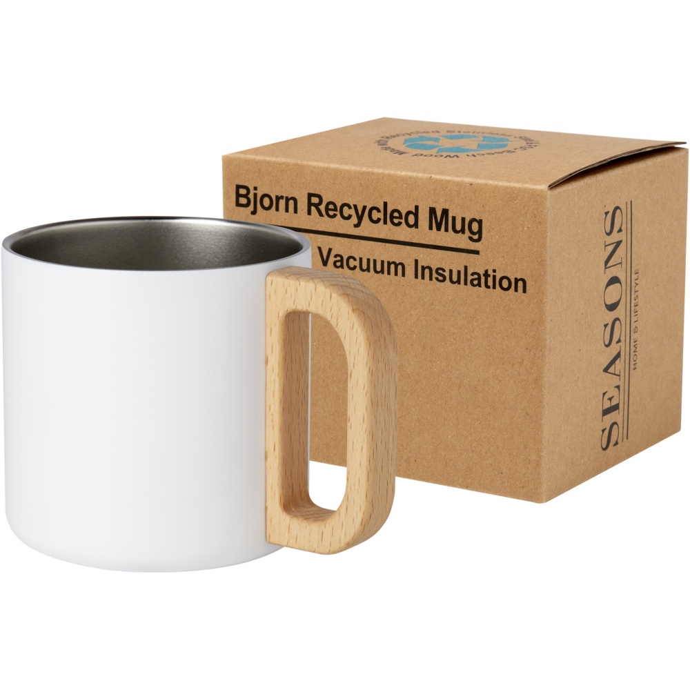 Logotrade promotional giveaway picture of: Bjorn 360 ml RCS certified recycled stainless steel mug with copper vacuum insulation