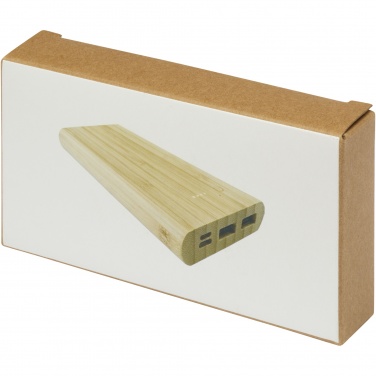 Logo trade advertising products picture of: Tulda 10.000 mAh bamboo power bank