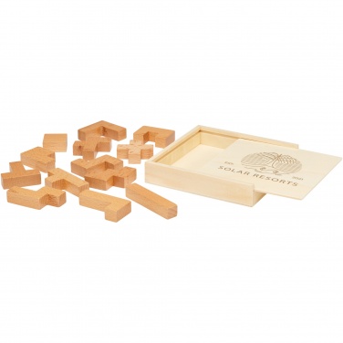 Logo trade promotional giveaways image of: Bark wooden puzzle