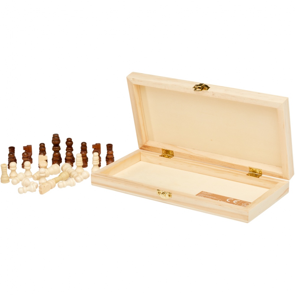 Logo trade corporate gifts image of: King wooden chess set