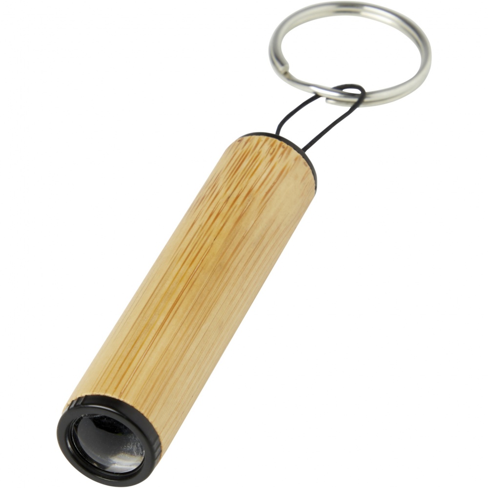 Logotrade advertising products photo of: Cane bamboo key ring with light