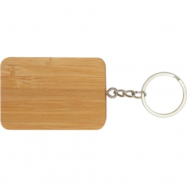 Logotrade advertising product image of: Reel 6-in-1 retractable bamboo key ring charging cable