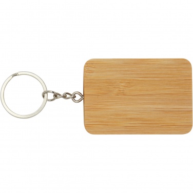 Logo trade promotional gift photo of: Reel 6-in-1 retractable bamboo key ring charging cable