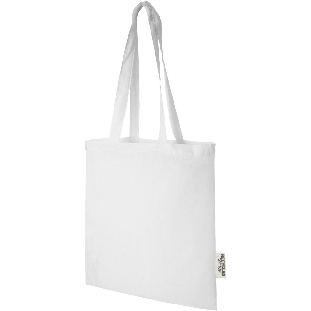 Logo trade promotional items image of: Madras 140 g/m2 GRS recycled cotton tote bag 7L