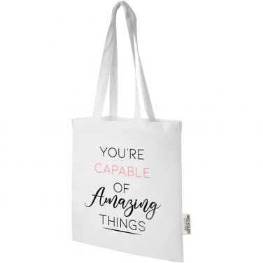 Logo trade promotional products picture of: Madras 140 g/m2 GRS recycled cotton tote bag 7L