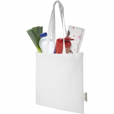 Logo trade promotional merchandise picture of: Madras 140 g/m2 GRS recycled cotton tote bag 7L