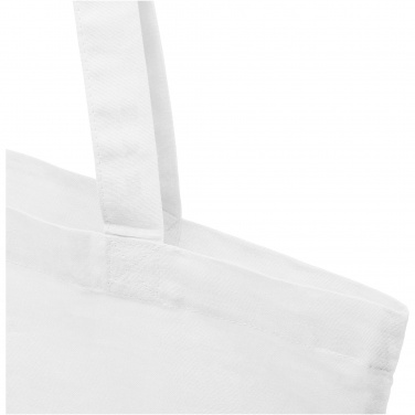 Logo trade promotional giveaways picture of: Madras 140 g/m2 GRS recycled cotton tote bag 7L