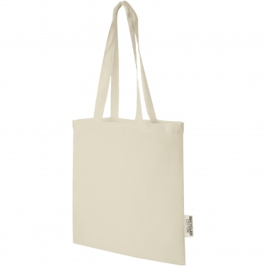 Logo trade promotional merchandise photo of: Madras 140 g/m2 GRS recycled cotton tote bag 7L