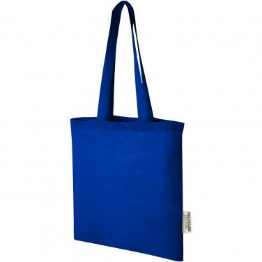 Logotrade promotional item image of: Madras 140 g/m2 GRS recycled cotton tote bag 7L