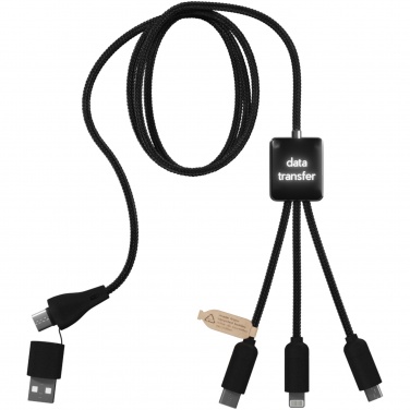 Logo trade promotional giveaways picture of: SCX.design C45 5-in-1 rPET charging cable with data transfer