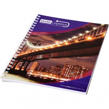 Logo trade promotional gift photo of: Desk-Mate® A4 spiral notebook with printed back cover