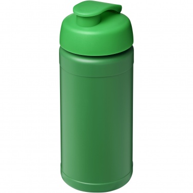 Logo trade promotional items image of: Baseline 500 ml recycled sport bottle with flip lid