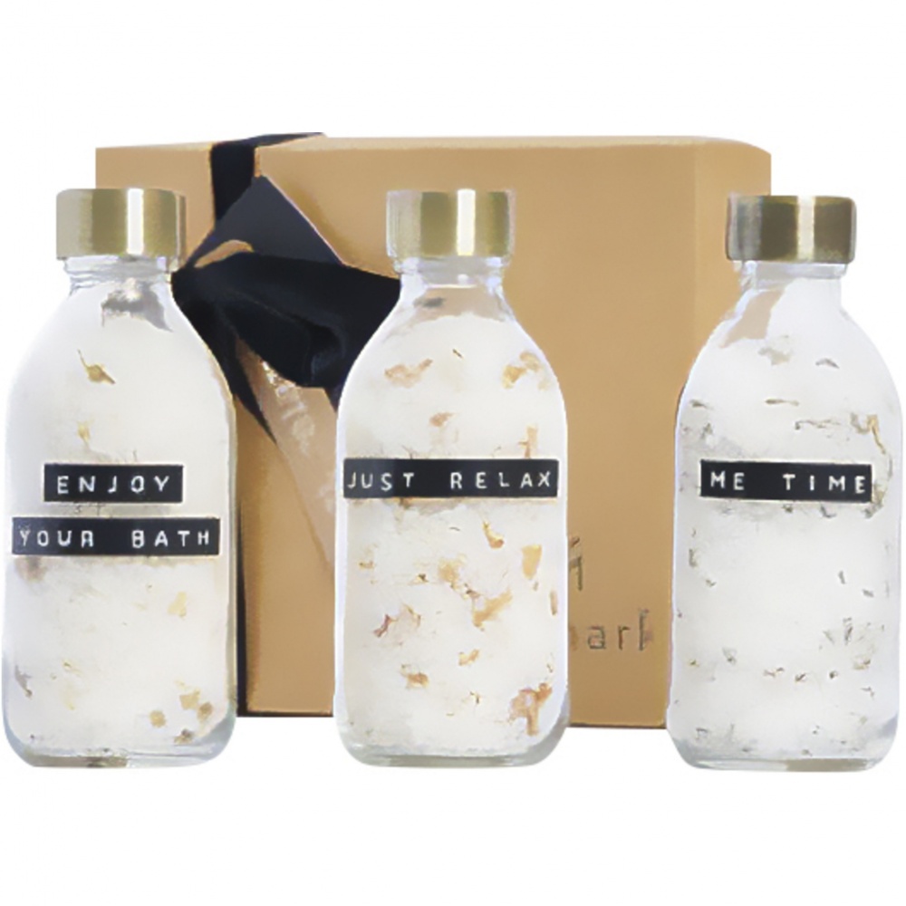 Logotrade promotional gift picture of: Wellmark Just Relax 3-piece 200 ml bath salt gift set