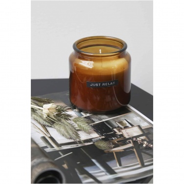 Logo trade corporate gifts picture of: Wellmark Let's Get Cozy 650 g scented candle - cedar wood fragrance