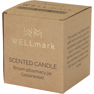 Logotrade corporate gift picture of: Wellmark Let's Get Cozy 650 g scented candle - cedar wood fragrance