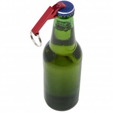 Logotrade promotional giveaway picture of: Tao RCS recycled aluminium bottle and can opener with keychain 